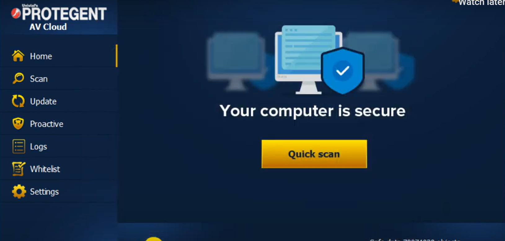 screenshot of Protegent Antivirus